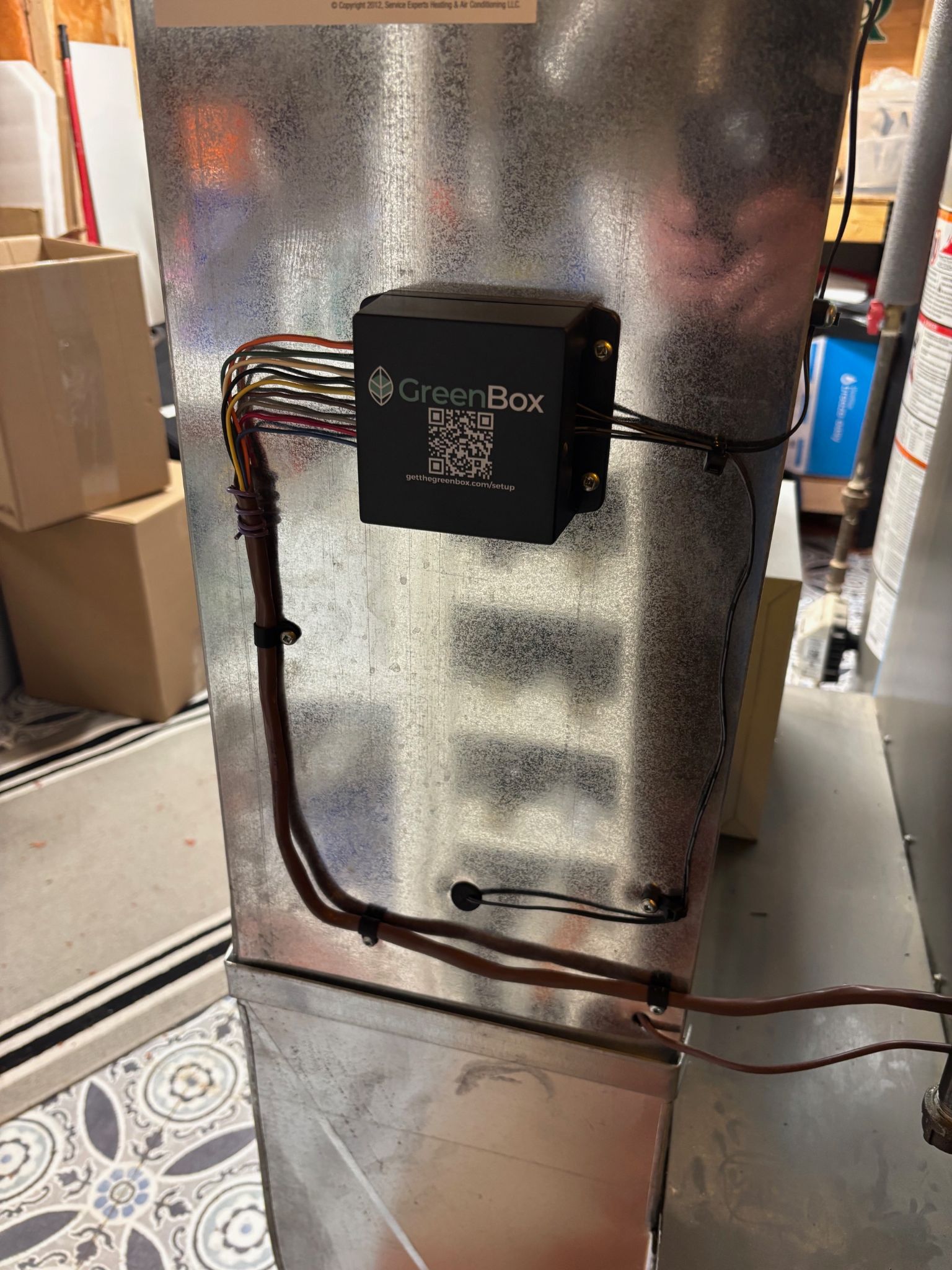 GreenBox installed on a residential HVAC system