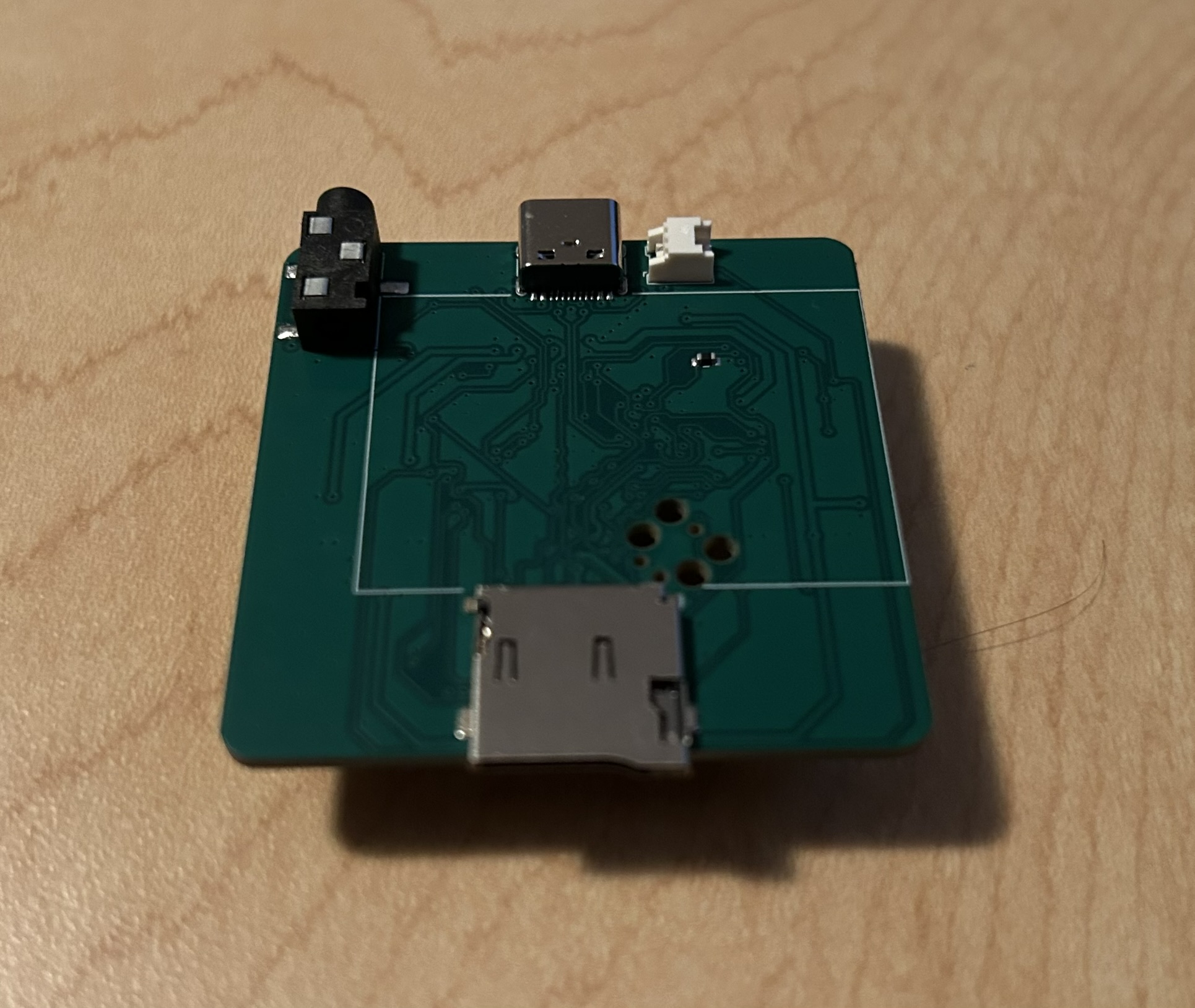 MP3 player PCB, bottom side